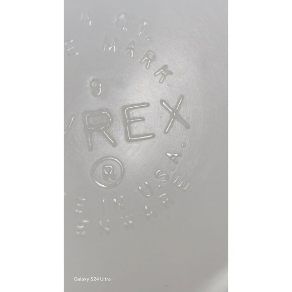 Vtg Pyrex Cinderella Milk Glass Mixing Bowl #444 4 QT Town & Country Pattern - Picture 10 of 12